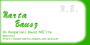 marta bausz business card